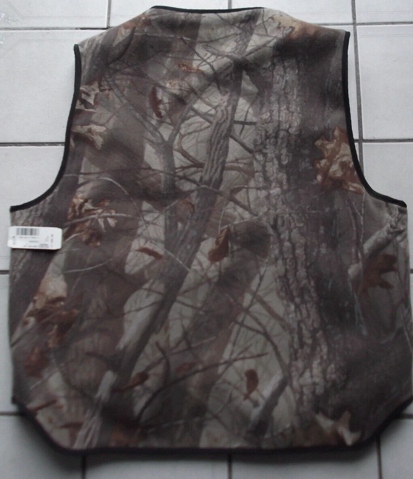 Vtg. L.L. BEAN RealTree Hardwoods Lined WOOL Zip Vest Large USA NEW WITH TAGS! - Image 4 of 4