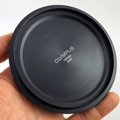 ultra rare vintage OLYMPUS 100mm METAL FRONT LENS CAP Japan Big Huge camera cine