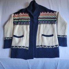 American Eagle outfitters S multicolor, fair aisle open front cardigan Pockets