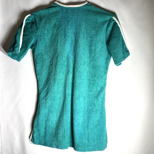 Terrycloth Coverup SS Tee Shirt Top Shorts Set Vintage 70s Retro Sz M Rare See - Picture 10 of 19