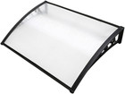 <!--F#f_0-->Window Awning Brown PC Panel with Black Bracket Outdoor Door Canopy Sun Shade Sh<!--F/-->