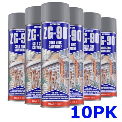 ZG-90 Silver Galv Sprühfarbe Kaltverzinken Galvenspray (10er Pack)