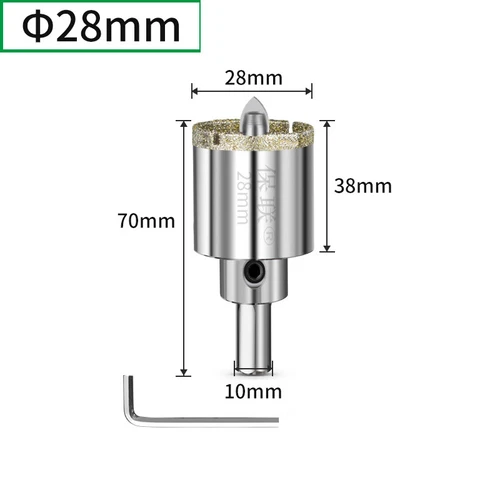 Diamantbohrer 16mm - 120mm Bohrkrone Lochsäge Fliesenbohrer Keramik Marmor Glas - Picture 18 of 41
