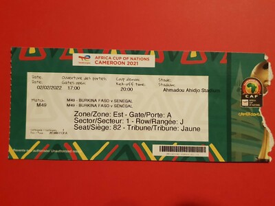 Used Ticket Africa Cup of Nations Cameroon 2021/22 #49 Burkina Faso vs Senegal