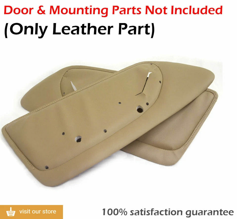 Front Door Panel Insert Cards Leather Synthetic for Acura Legend 91-95 Beige - Image 2 of 4