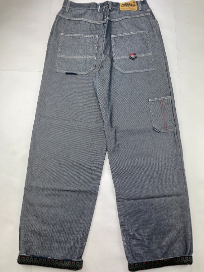 TRIBAL Gear jeans, shiny gray, vintage baggy silver metallic TRIBAL Gear jeans, shiny gray, vintage baggy silver metallic