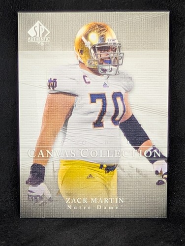 ZACK MARTIN Cowboys Notre Dame 2014 SP Authentic Canvas Collection #C8 RC - Picture 3 of 3