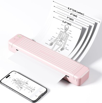*BRAND NEW* Itari Portable P831 Wireless Bluetooth Mobile Printer 300DPI, Pink