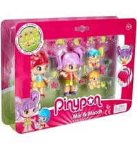 Pinypon - Mini Bambole Pack con 4 Personaggi New Look, 700015571