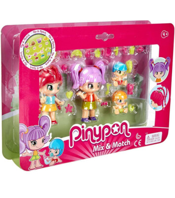 Pinypon - Mini Puppen Pack mit 4 New Look Figuren, 700015571
