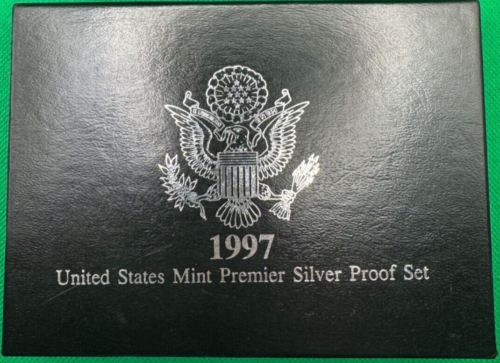 1997-S U.S. Mint Premier Silver Proof Set 90% Silver W/ Box -OGP Great Condition - Picture 1 of 6