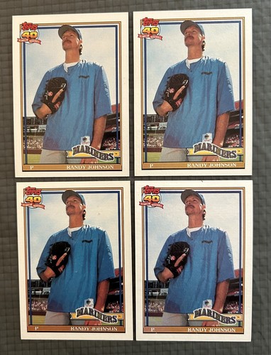 Randy Johnson Topps 1982 4 Card Lot Seattle Mariners