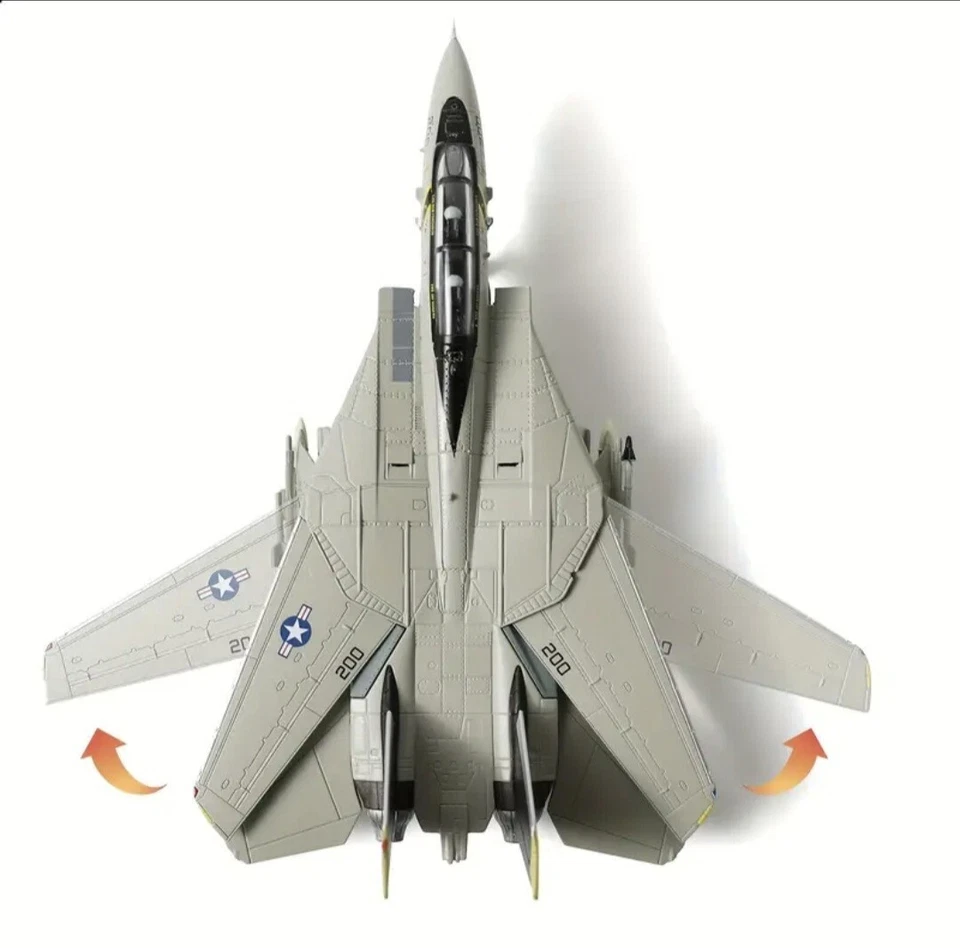 Modellflugzeug Grumman F 14 Tomcat Druckguß,1:100,Militär Kampfjet.Metall, - Bild 4 von 4