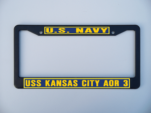 USS KANSAS CITY AOR 3 Nummernschild Rahmen U S Navy Militär Auto-LKW-Motorrad - Bild 3 von 11