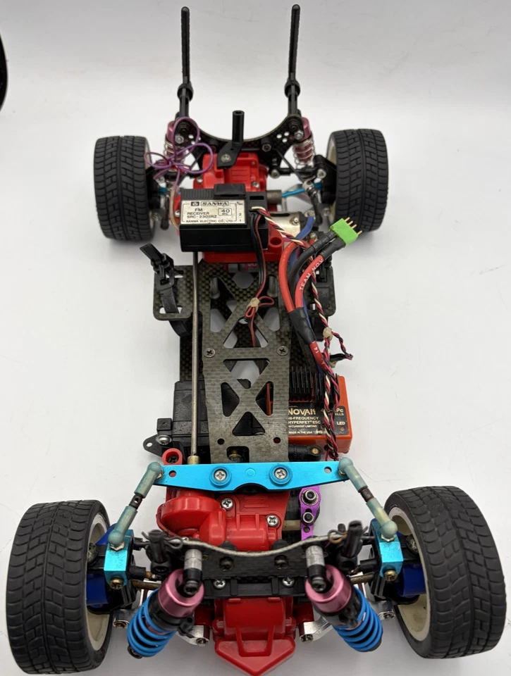 For parts TAMIYA TA02 TA-02 carbon chassis with ESC and motor. - Image 2 of 4