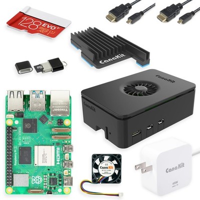 CanaKit Raspberry Pi 5 Starter Kit PRO - Turbine Black (128GB 8GB RAM 
