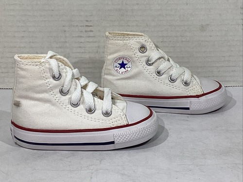 Converse Kleinkind Größe 4 EU 20 weiß Canvas Inf C/T All Star Hi Schuhe AJ-1302 - Bild 4 von 9