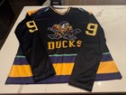 ADAM BANKS MIGHTY DUCKS Pull Over Hockey Jersey XL  Silk SCREENED — photo 1