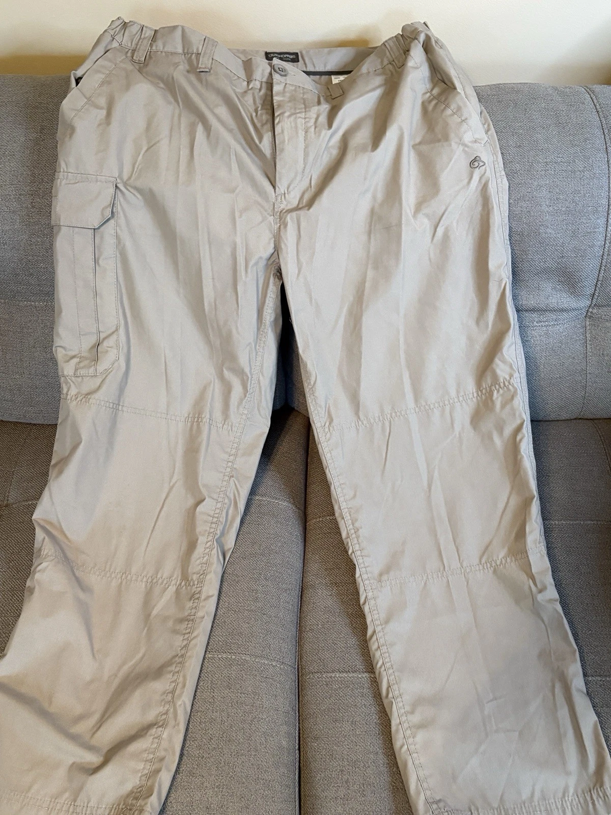 Craghoppers Pants Mens 38x29 Short Beige Cargo Insect Shield Hiking Lightweight