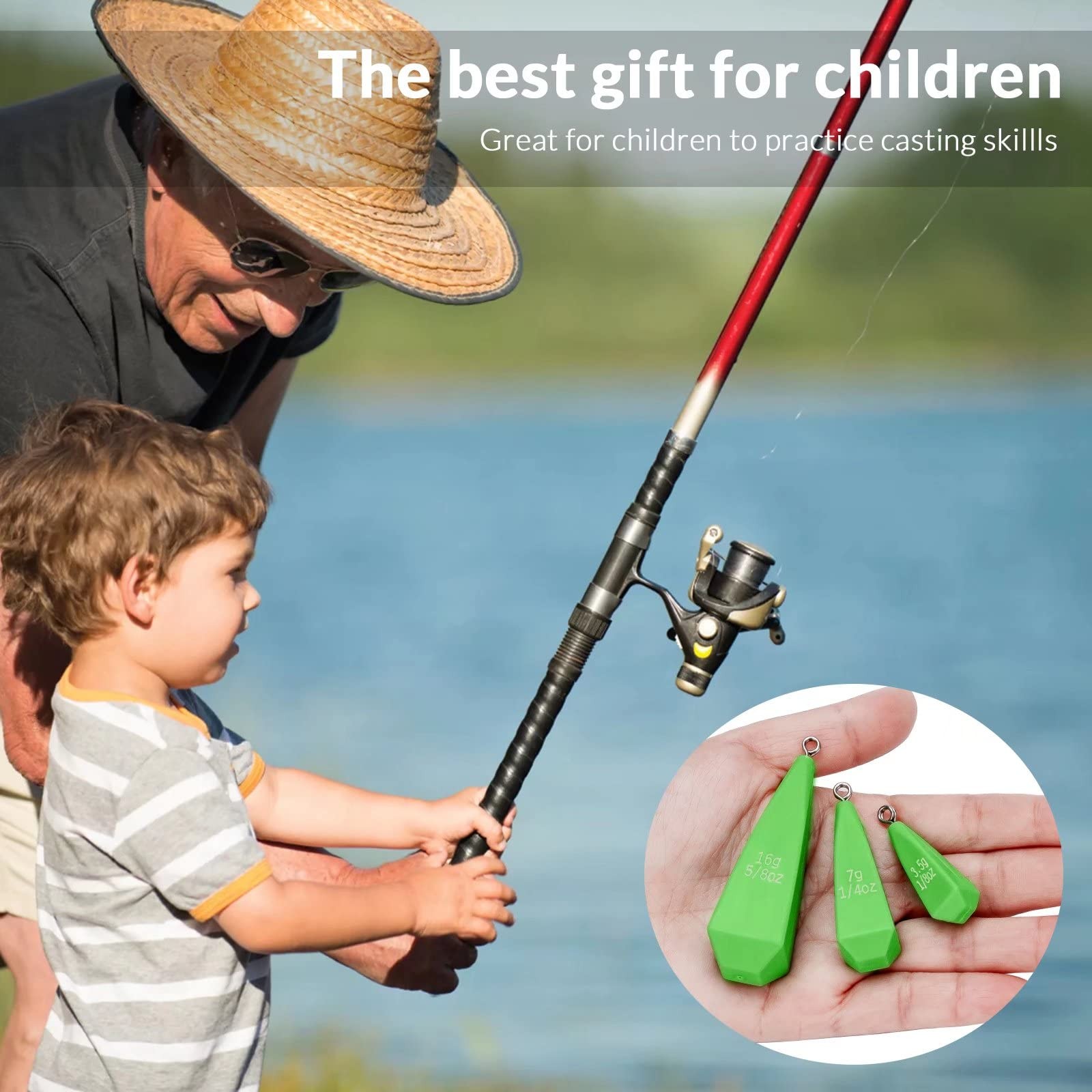 Fishing Practice Plugs for Kids  Improve Casting Skills, 7 Sizes Available - Image 6