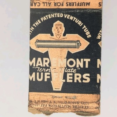 Vintage Matchbook Cover Maremont Mufflers Reindl Auto Service Mansfield Ohio