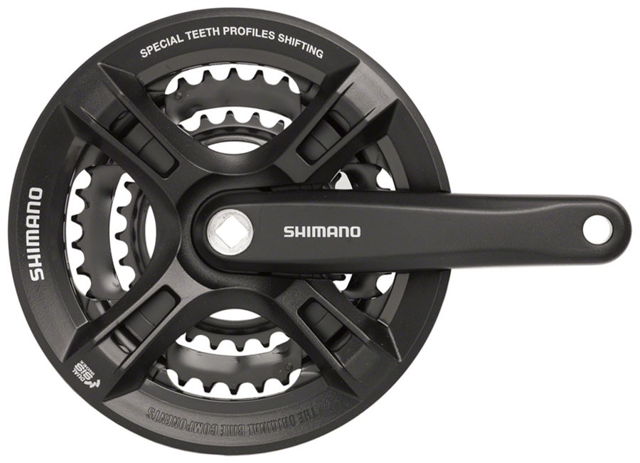 Шатунный вал Shimano Altus FC-M311 175 мм 78-ступенчатый 483828t с заклепками черного цвета 9090₽