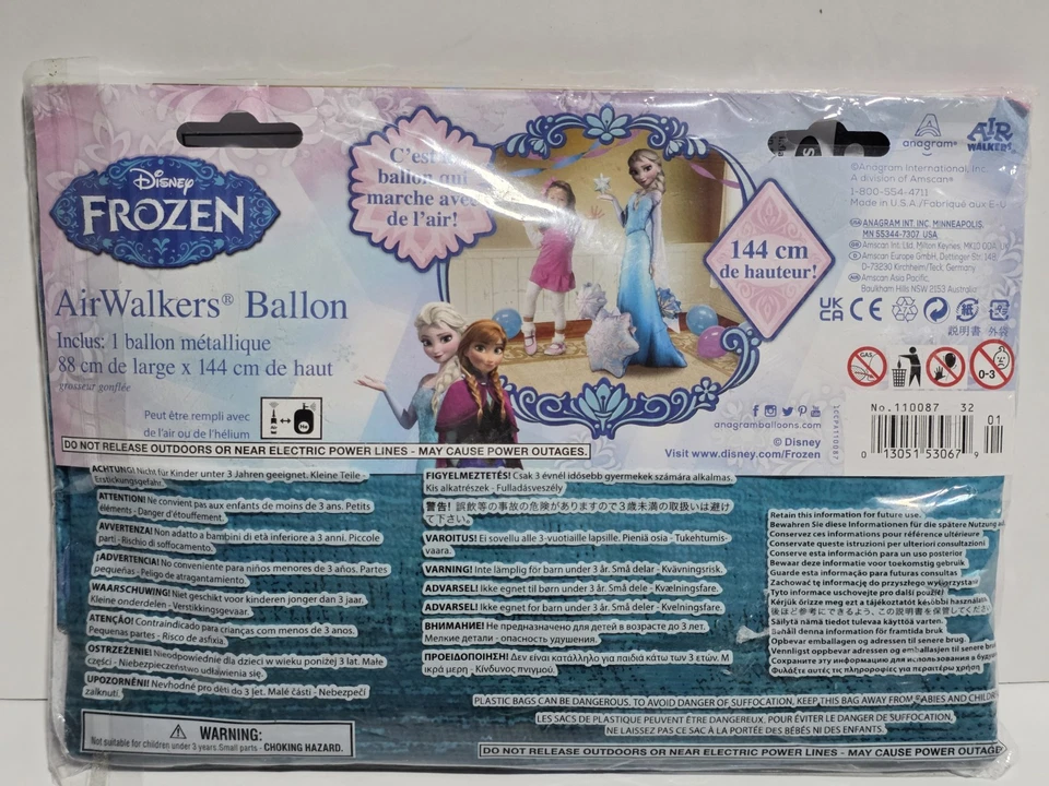 Frozen's Elsa La Reina de las Nieves Airwalker Cumpleaños Globos Decoración - 57" Pulgadas Foto 2 de 3