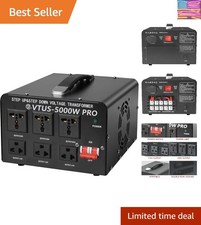 5000 Watt Voltage Converter Transformer - Heavy Duty Step Up/Down Convert fro...
