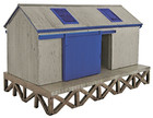 Bachmann Scenecraft 44 006G Corrugated Goods Shed Grey Blue OO Gauge NEW