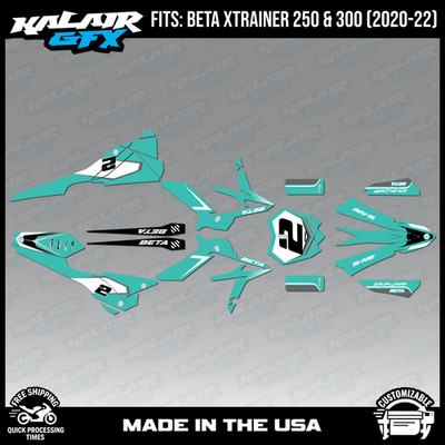 Graphics Kit for Beta Xtrainer 250 300 2020 2021 2022 Flight - TEAL