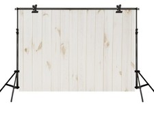7x5ft/2.2x1.5m White Wood Backdrops Wooden Backgrounds for Photography Studio