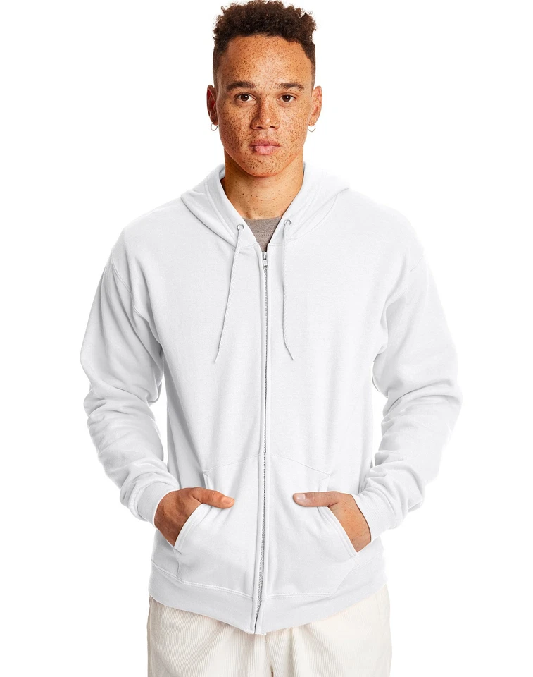 Hanes EcoSmart Unisex Full-Zip Fleece Hoodie