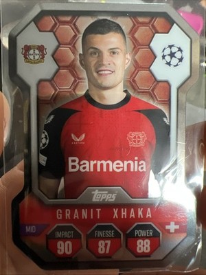 Topps Fußball CL Match Attax 2024/25- Chrome Shield Granit Xhaka Leverkusen SH9