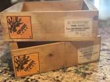 Extremely Rare RUC Royal Ulster Constabulary Wooden Ammo Boxes 9mm