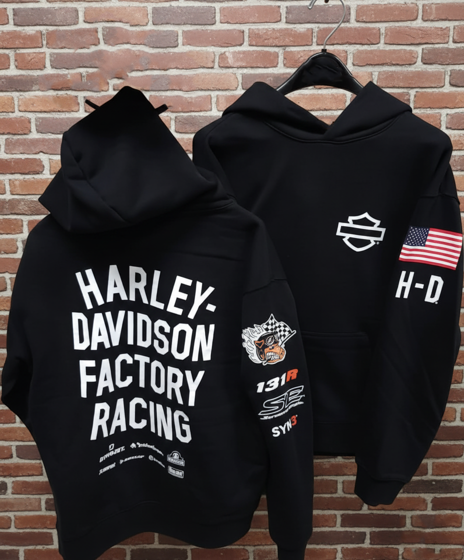 Harley-Davidson FACTORY RACING パーカー Harley Davidson Factory Racing Team Pullover Hoodie- Inspired