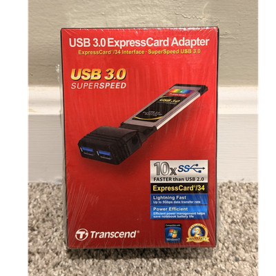 Transcend USB 3.0 ExpressCard/34 Adapter TS-PNU3 SuperSpeed Powered Portable