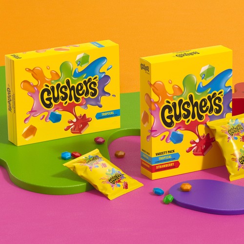 Gushers Fruit Flavored Snacks, Tropical Fruit Flavor, 6 Pouches, 4.8 oz - Picture 6 of 8