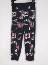 Black Lacquer Boys Size 7/XL Black Cuffed Drawstring Waist Jogger Pants