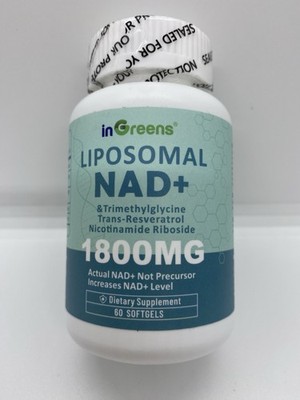 InGreens  Liposomal NAD+ 1800MG Softgels Trans-Resveratrol 60 Count