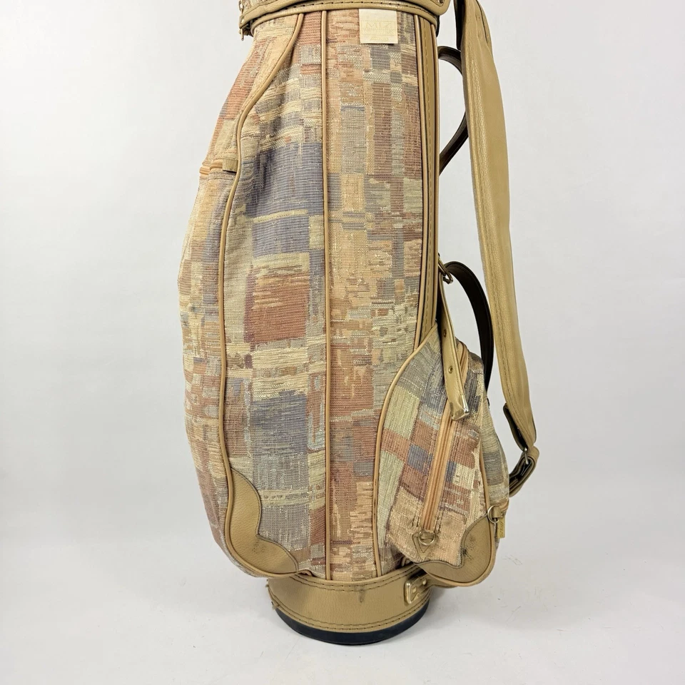 Bolso de Club de Golf de Diseñador Colección Mizuno Miz con Cubierta Tapiz de Cuero COMO NUEVO RARO Foto 3 de 4