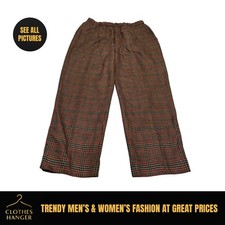 Pendleton Wool Blend Pants Women's Size 16 Houndstooth Lined Button 7331