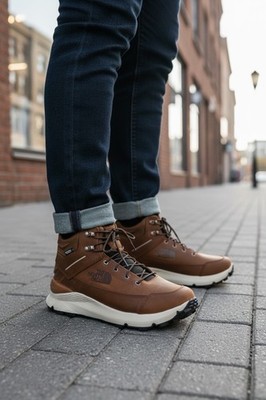 The North Face Men's Vals Mid Leather WP Waterproof Hiking Boots Size 14 NEW