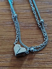 Unused Silvora Double Strand 925 Silver Ankle Bracelet Anklet Letter I  22-27cm