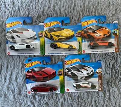 Hot Wheels Lamborghini 5 Pack Set - Huracan, Sesto Elemento, Centenario - Neu