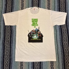 Vintage 1991 Teenage Mutant Ninja Turtle II 2 Movie Promo Shirt Sz XL 90s