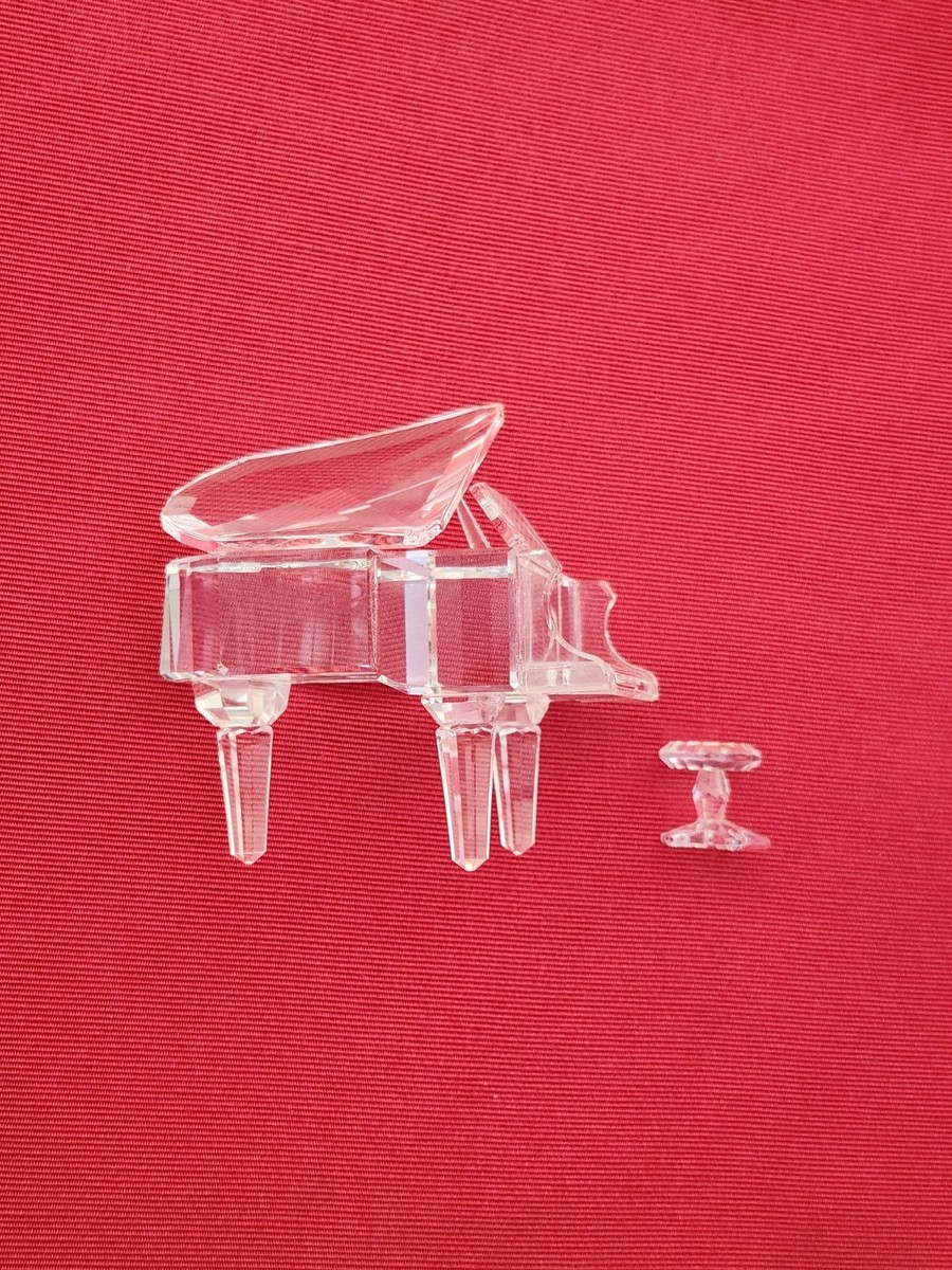 Swarovski Crystal Grand Piano Figurine w/Stool 2.5 x 2.5 x 2.125
