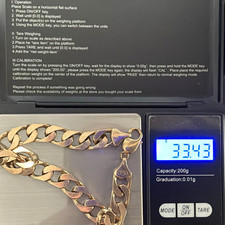 9ct Yellow Gold 375 Curb Link Chain Bracelet with Lobster Clasp  33.43 Grams