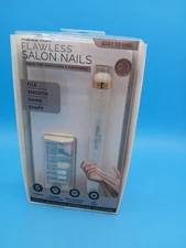   Finishing Touch Flawless Salon Nails Rechargeable Nail File Kit – 6 Heads 