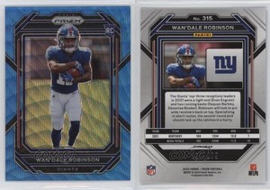 2022 Panini Prizm Rookies Blue Wave Prizm /199 Wan'Dale Robinson #315 Rookie RC