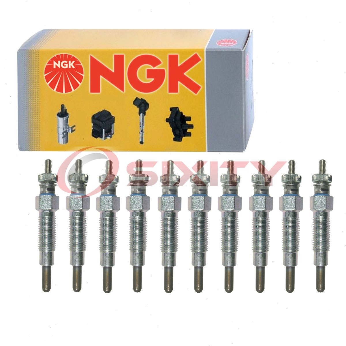 10 pc NGK 6926 Y-106V Glow Diesel Glow Plugs for 15521-6551-2 15521-6551-1 wb